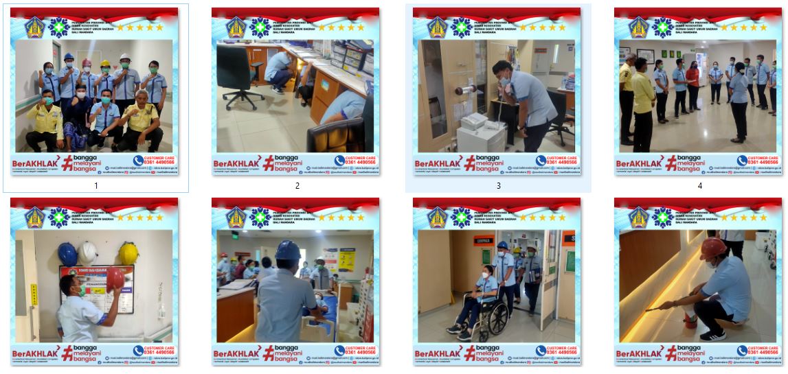 PELAKSANAAN SIMULASI BENCANA KEBAKARAN GEMPA BUMI DI RUANG CEMPAKA RSUD BALI MANDARA