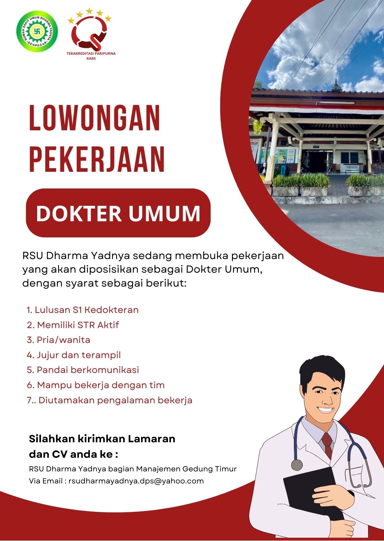 DIBUTUHKAN DOKTER UMUM