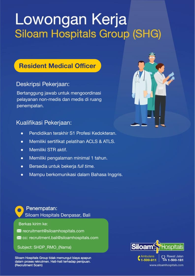 Lowongan Kerja: Dokter Umum Siloam Bali