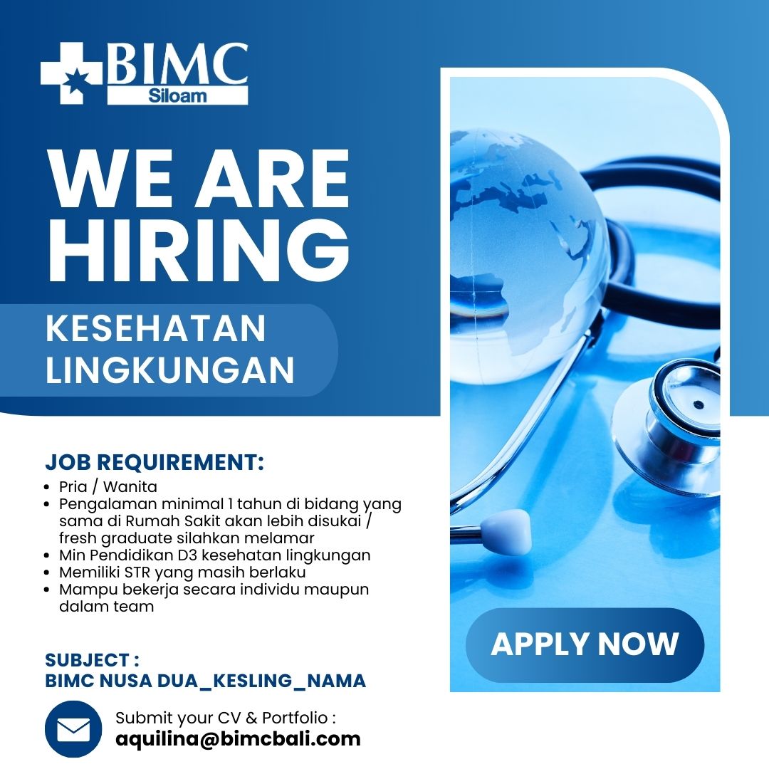 We Are Hiring (Kesehatan Lingkungan)