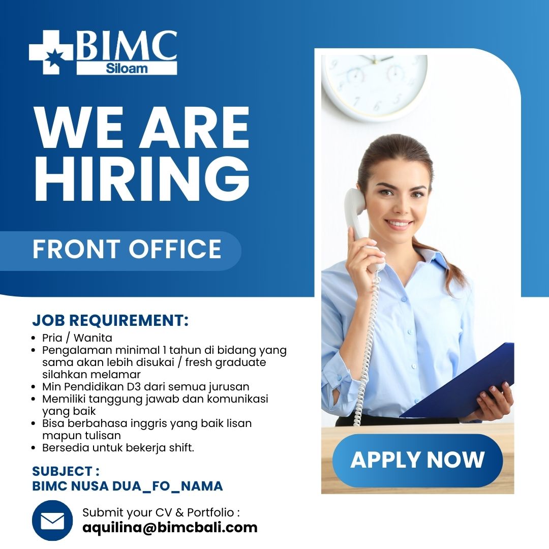 We Are Hiring (Front Office)