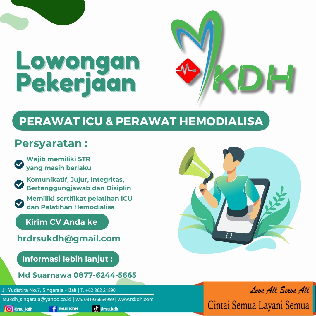 Loker Perawat ICU dan Perawat HD