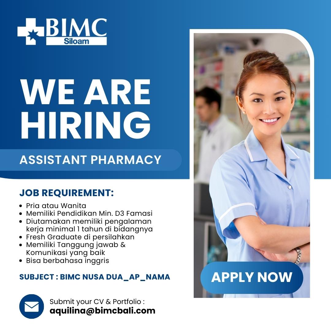We Are Hiring (Assistant Pharmacy)